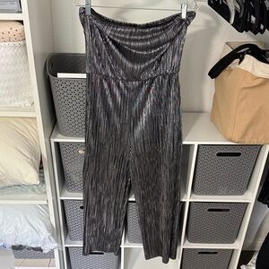 Elegant Black Metallic Jumpsuit